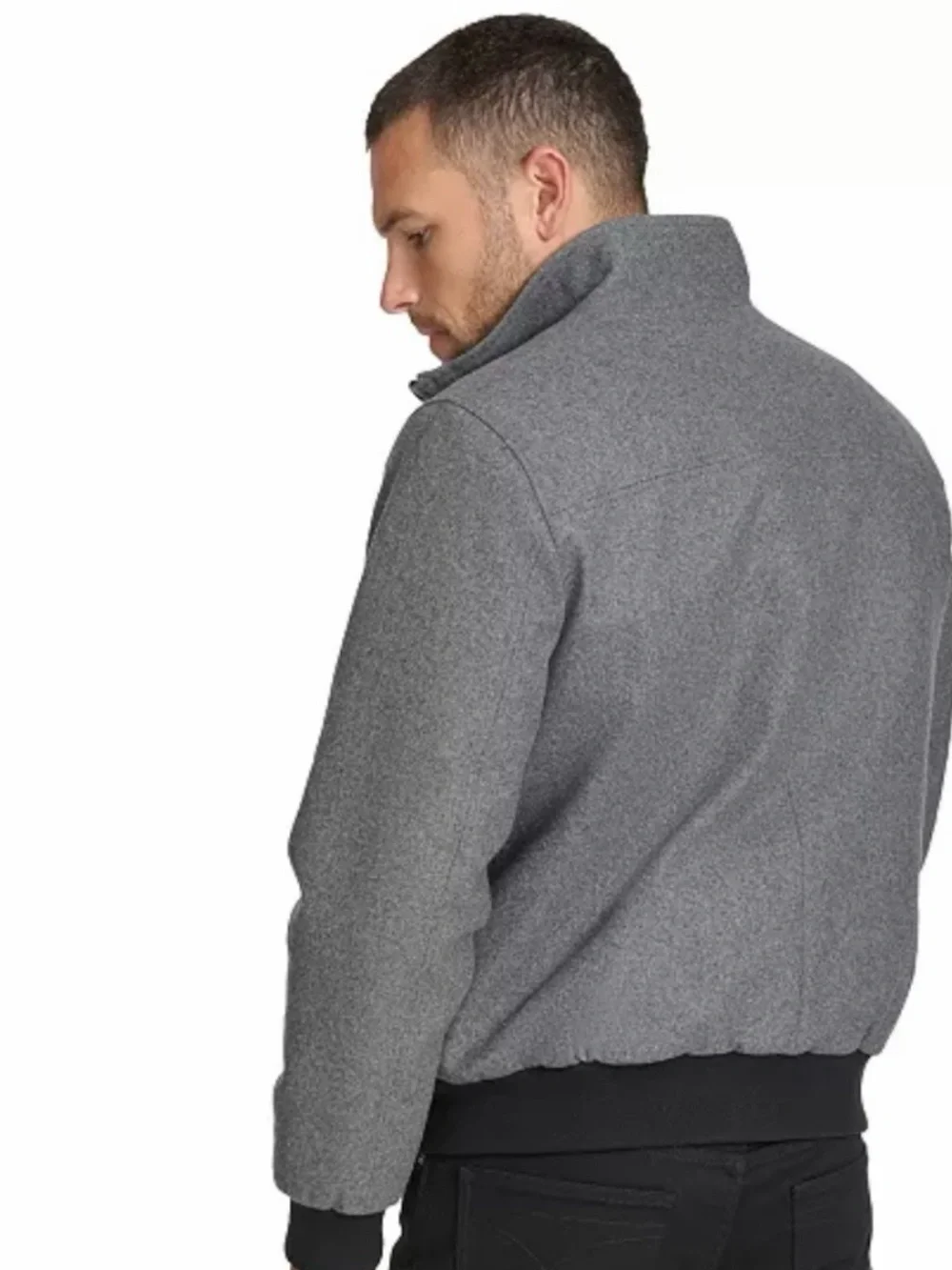 Calvin Klein Men's Grey Zip Bomber‎ Jacket
